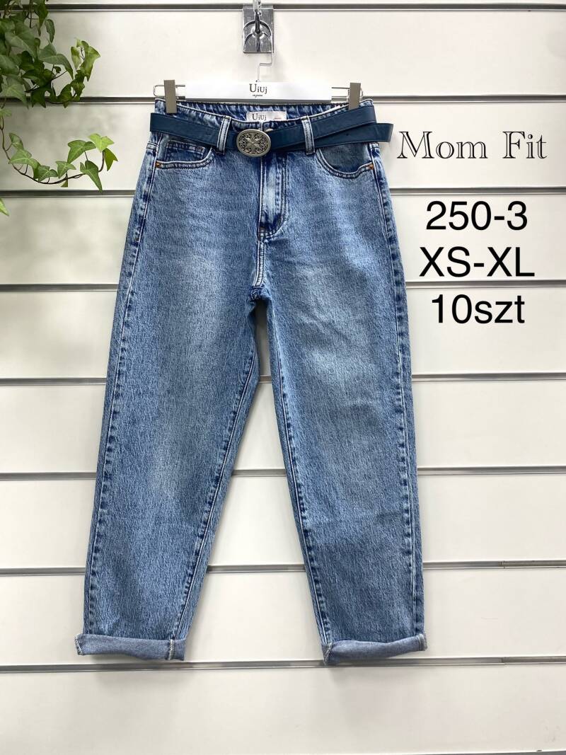 Spodnie damskie jeans Roz XS-XL, 1 kolor Paczka 10 szt